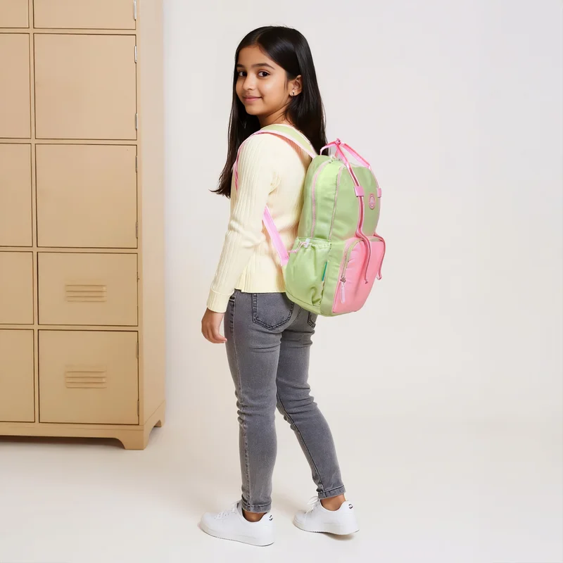 مارشملو Backpack-Fresky -1 Cmprt-Girls- (Polyester) Green \ 33X43X16